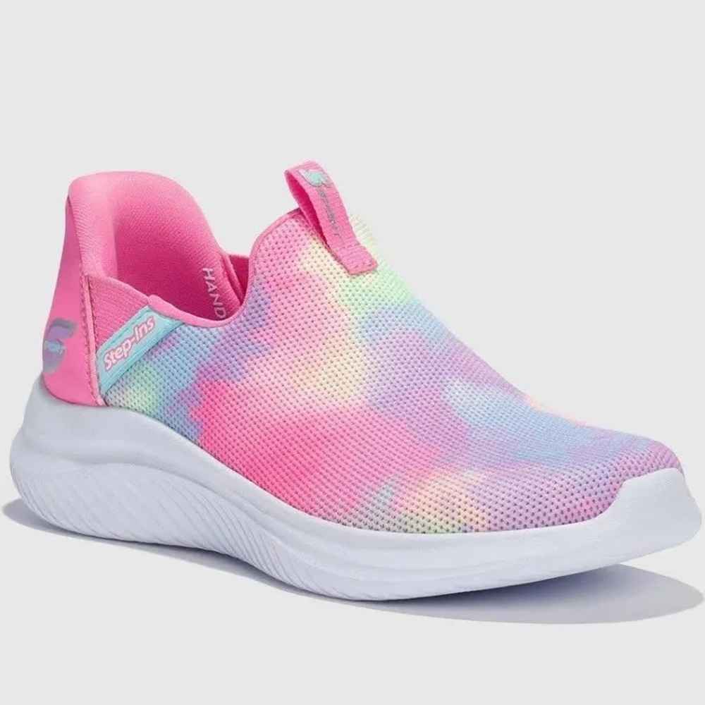 Sketchers Girls S Sport Slip on Sneakers, Bailey Multicolor, Size 5, NIB!